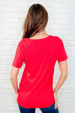 The Every Outfit Basic V-Neck Top in Ruby - Maple Row Boutique