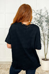 The Layback Relaxed Basic Tee in Black - Maple Row Boutique