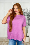 The Layback Relaxed Basic Tee in Hot Magenta - Maple Row Boutique