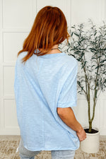 The Layback Relaxed Basic Tee in Light Blue - Maple Row Boutique