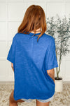 The Layback Relaxed Basic Tee in Royal Blue - Maple Row Boutique