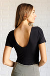 They're Not Like Us Square Neck Bodysuit in Black - Maple Row Boutique 