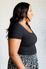 They're Not Like Us Square Neck Bodysuit in Black - Maple Row Boutique 