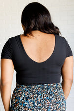 They're Not Like Us Square Neck Bodysuit in Black - Maple Row Boutique 