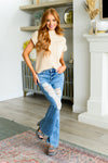 This Little Life Mock Neck Short Sleeve Sweater in Oatmeal - Maple Row Boutique 