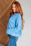 Throwback Heartthrob Hoodie in Sky - Maple Row Boutique 
