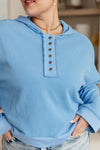Throwback Heartthrob Hoodie in Sky - Maple Row Boutique 