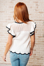Too Sweet Flutter Sleeve Knit Top - Maple Row Boutique