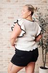 Too Sweet Flutter Sleeve Knit Top - Maple Row Boutique