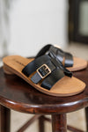 Torvi Black Slip on Sandals - Maple Row Boutique