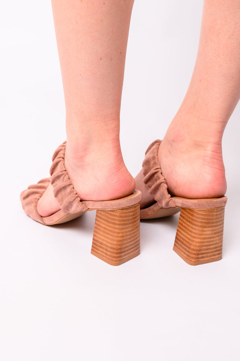 Tropic Like it's Hot Heels in Blush Suede - Maple Row Boutique 