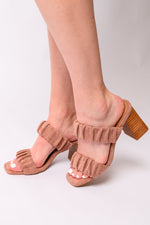 Tropic Like it's Hot Heels in Blush Suede - Maple Row Boutique 