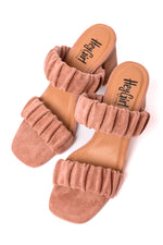 Tropic Like it's Hot Heels in Blush Suede - Maple Row Boutique 