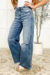 Tucker High Rise Vintage Wash Wide Leg Jeans - Maple Row Boutique