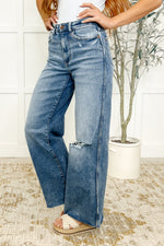 Tucker High Rise Vintage Wash Wide Leg Jeans - Maple Row Boutique