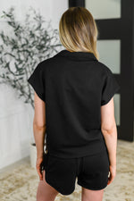 Twenty Four Karat Half Zip Top and Shorts Set - Maple Row Boutique