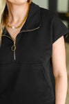 Twenty Four Karat Half Zip Top and Shorts Set - Maple Row Boutique