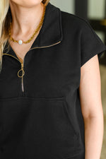 Twenty Four Karat Half Zip Top and Shorts Set - Maple Row Boutique