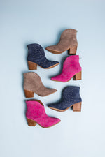 Twilight Studded Heeled Ankle Boot in Taupe - Maple Row Boutique 