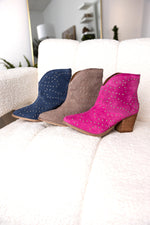 Twilight Studded Heeled Ankle Boot in Taupe - Maple Row Boutique 
