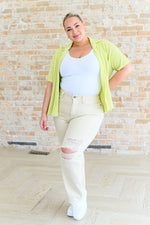 Two's Company Ribbed Button Down - Maple Row Boutique
