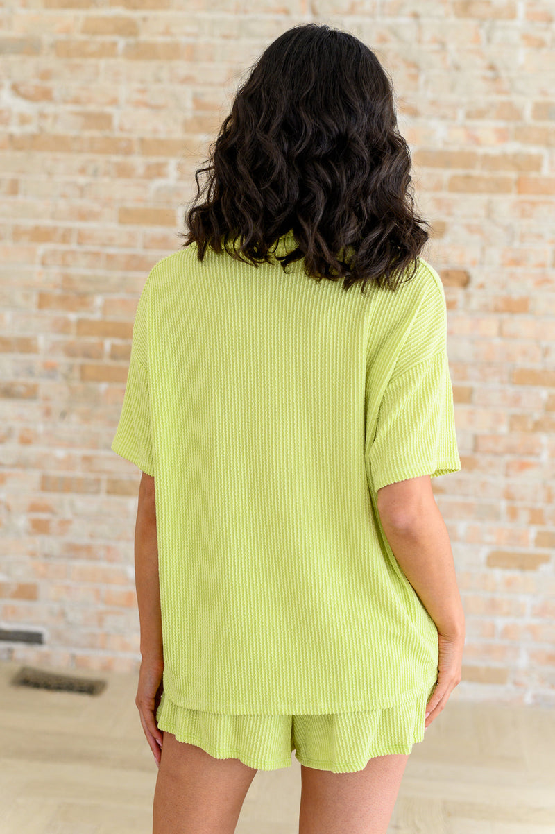 Two's Company Ribbed Button Down - Maple Row Boutique