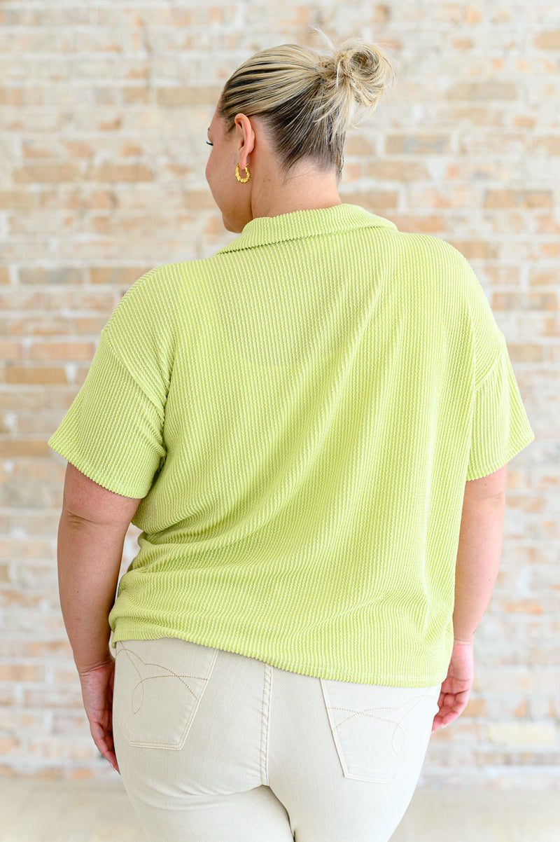 Two's Company Ribbed Button Down - Maple Row Boutique