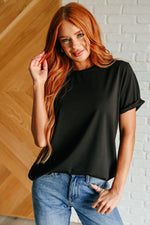 Uptown Crew T-Shirt in Black - Maple Row Boutique
