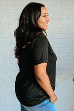 Uptown Crew T-Shirt in Black - Maple Row Boutique
