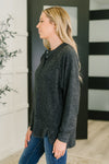 Urban Flux Scooped Hi-Low Long Pullover in Black - Maple Row Boutique