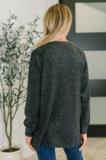Urban Flux Scooped Hi-Low Long Pullover in Black - Maple Row Boutique