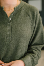 Urban Flux Scooped Hi-Low Long Pullover in Olive - Maple Row Boutique