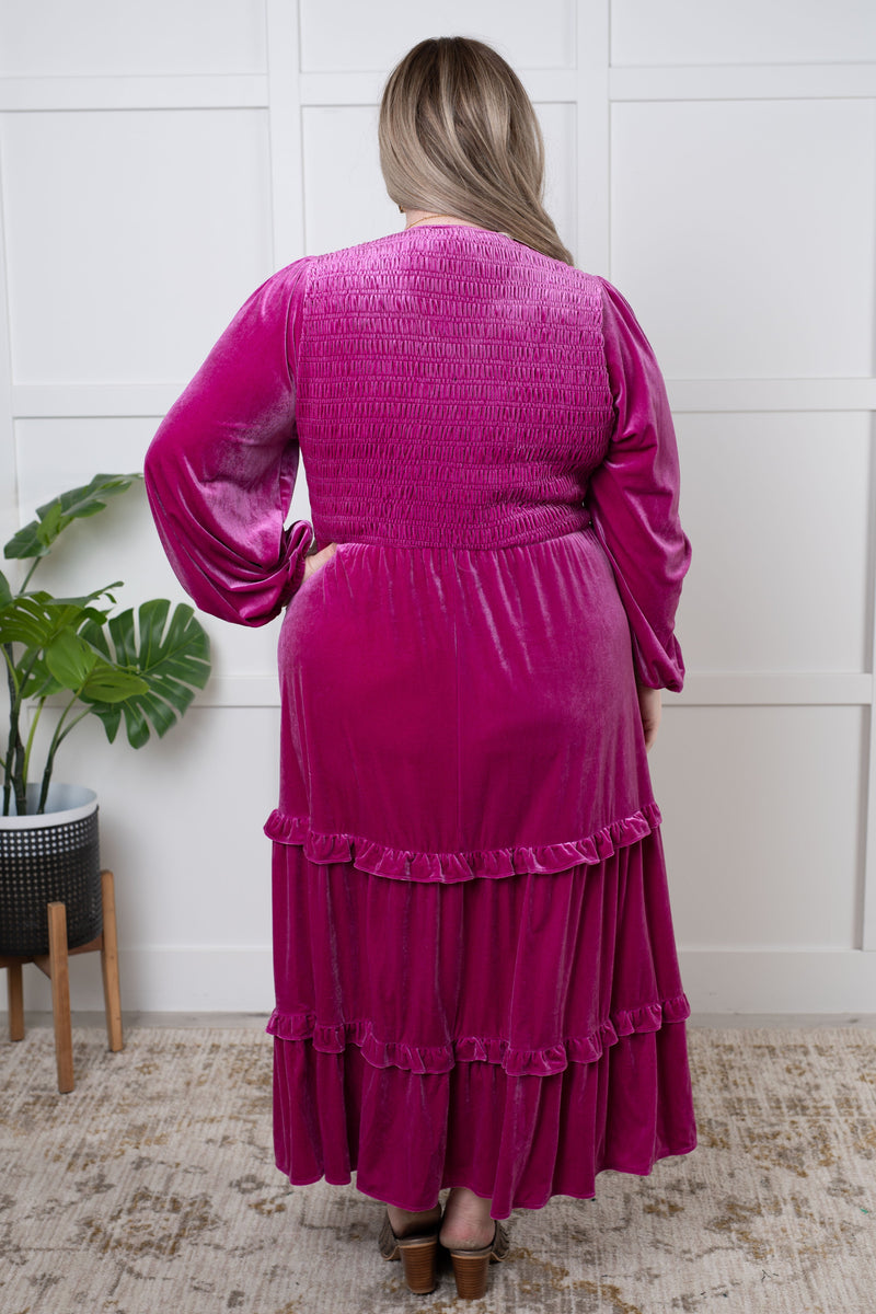 Velvet Flamenco Maxi Dress - Maple Row Boutique 