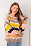 Wave After Wave Striped Sweater - Maple Row Boutique