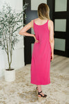 Wear It Well Spaghetti Strap Dress in Raspberry - Maple Row Boutique