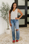 What's the Plan Lettuce Hem Tank in Heather Grey - Maple Row Boutique