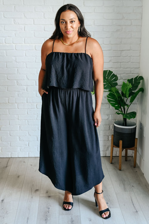 When All is Said and Done Spaghetti Strap Jumpsuit - Maple Row Boutique 