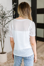 Which Choice Layered Mesh Top - Maple Row Boutique