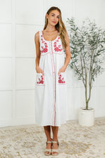 Whispering Petals Scoop Neck Dress - Maple Row Boutique
