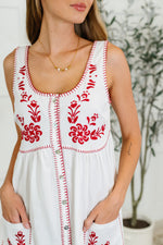 Whispering Petals Scoop Neck Dress - Maple Row Boutique