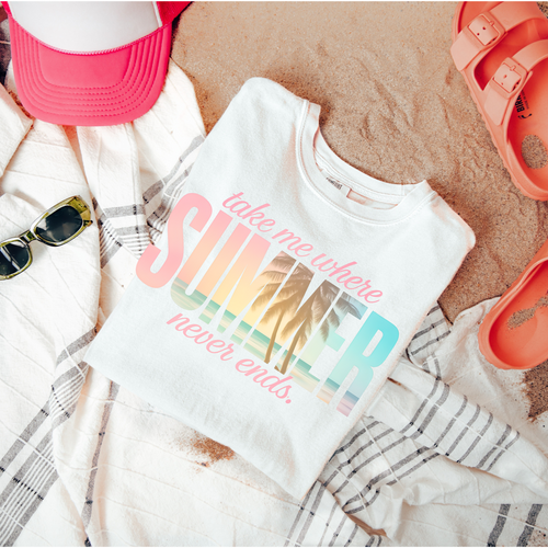 Summer Never Ends Graphic Tee - Maple Row Boutique