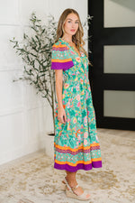 Wildflower Wish Gathered Tier Dress in Mint - Maple Row Boutique