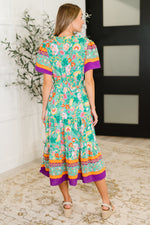 Wildflower Wish Gathered Tier Dress in Mint - Maple Row Boutique
