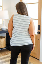 Wind In My Sails Striped Tank - Maple Row Boutique