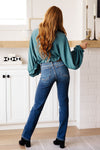 Winging It Ruffle Detail Top in Teal - Maple Row Boutique 