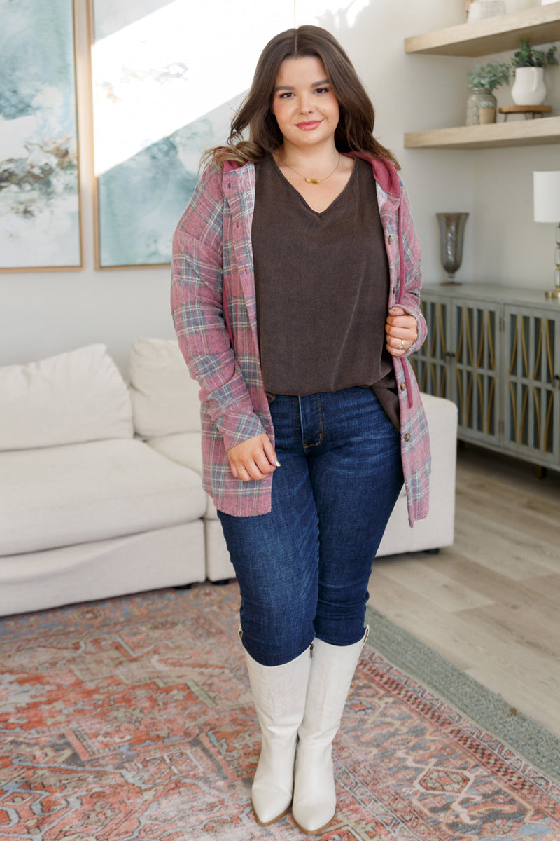 Down in the Valley Hooded Shacket - Maple Row Boutique 