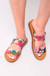 With a Twist Sandal in Flowers - Maple Row Boutique 