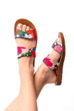 With a Twist Sandal in Flowers - Maple Row Boutique 