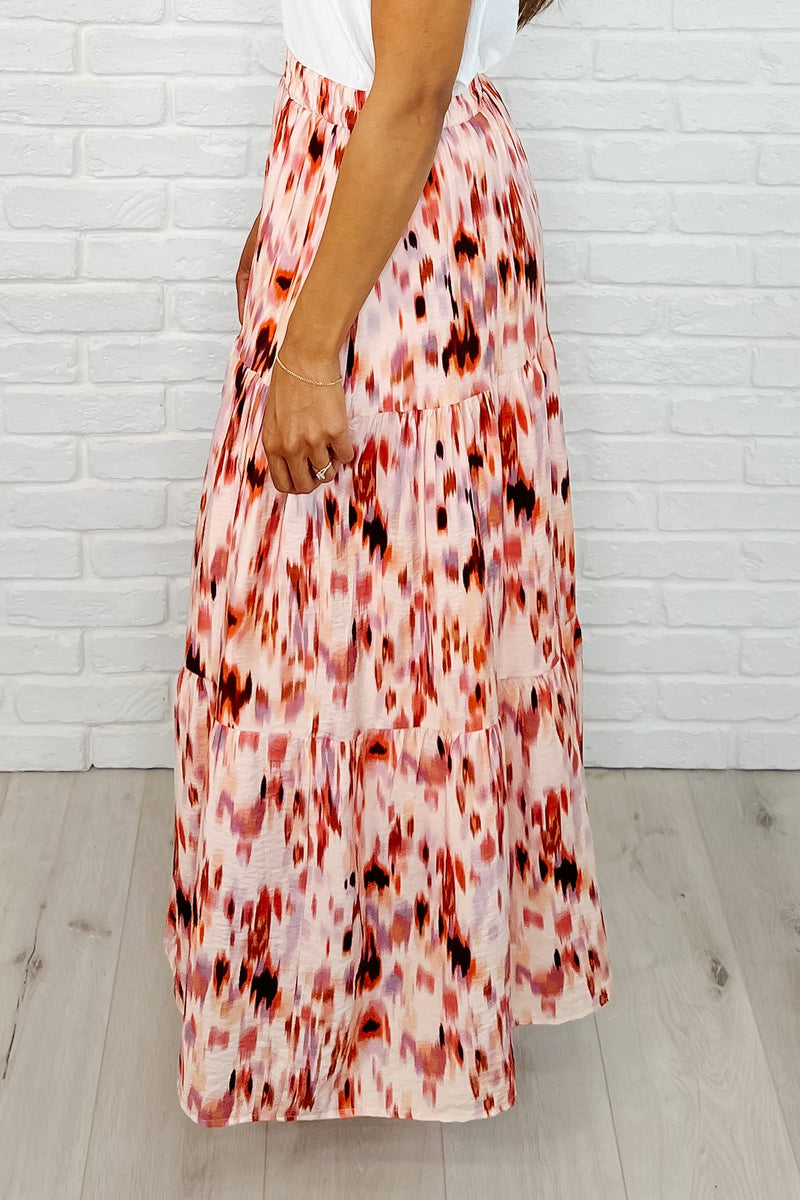 Words Fail Me Watercolor Print Maxi Skirt - Maple Row Boutique