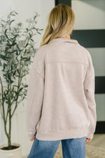 You Should Know Half Zip Pullover in Ash Mocha - Maple Row Boutique